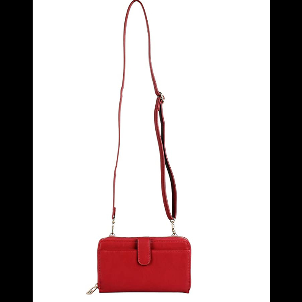 Karla Hanson RFID-Blocking Leah Crossbody Phone Wallet Red